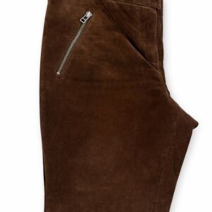 Context 100% Suede Leather Pants Brown Women’s Size 10 Lined Western Y2K